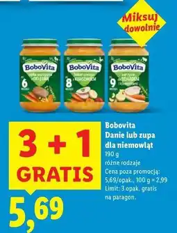 Lidl Danie, zupki Bobovita oferta