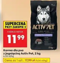 Biedronka Karma dla psa z jagnięciną sensitive Activ Pet oferta