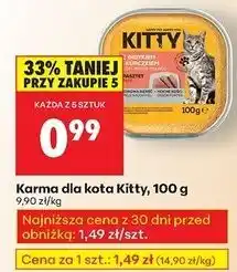 Biedronka Karma dla kota pasztet z indykiem i kurczakiem Kitty oferta
