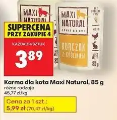 Biedronka Karma dla kota wołowina z gęsią Maxi Natural oferta
