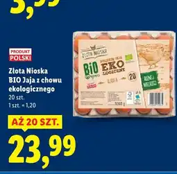 Lidl Jajka z chowu ekologicznego BIO 20 szt. Złota Nioska oferta