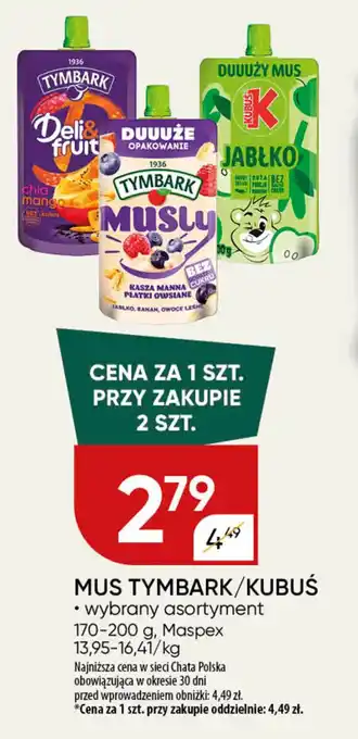 Chata Polska Mus tymbark/kubuś Maspex oferta