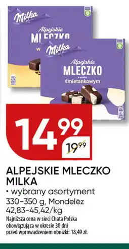Chata Polska Alpejskie mleczko milka Mondelez oferta
