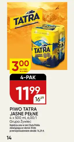 Chata Polska Piwo tatra jasne pełne oferta