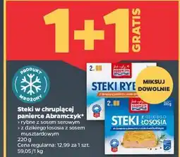 Netto Steki z dzikiego łososia w chrupiącej panierce sosem musztardowym Abramczyk oferta