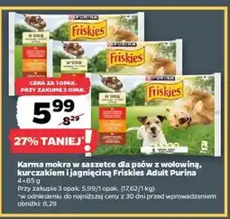 Netto Karma dla psa wołowina kurczak i jagnięcina w galaretce Purina Friskies oferta