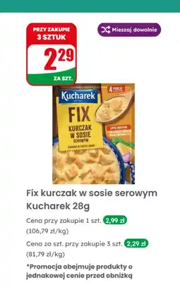 Dino Fix kurczak w sosie serowym Kucharek 28g oferta