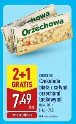 ALDI Czekolada orzechowa biała z całymi orzechami laskowymi Choceur oferta