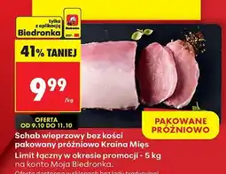 Biedronka Schab wieprzowy bez kości pakowany próżniowo Kraina Mięs oferta