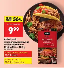 Biedronka Pulled pork szarpana wieprzowina Wolno Gotowane Kraina Mięs oferta