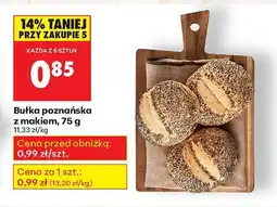 Biedronka Bułka poznańska z makiem Biedronka oferta