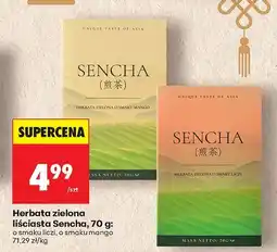Biedronka Herbata zielona liściasta o smaku liczi Sencha oferta