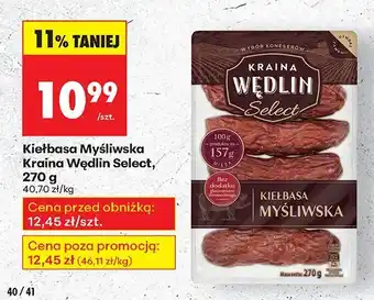 Biedronka Kiełbasa Myśliwska Select Kraina Wędlin oferta