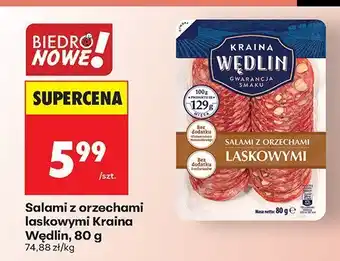 Biedronka Salami z orzechami laskowymi Kraina Wędlin oferta