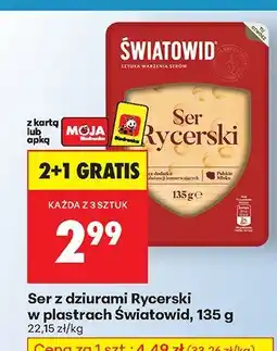 Biedronka Ser Rycerski w plastrach Światowid oferta