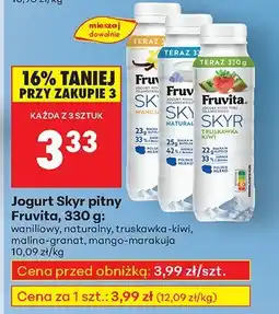 Biedronka Jogurt Skyr pitny waniliowy Fruvita oferta