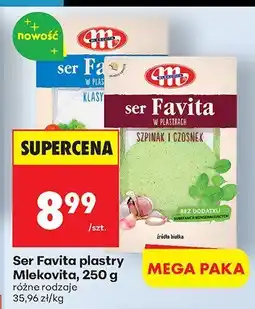 Biedronka Ser Favita plastry klasyczny Mlekovita oferta