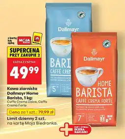 Biedronka Kawa ziarnista Home Barista Caffe Crema Dolce 1 kg Dallmayr oferta