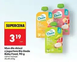 Biedronka Mus dla dzieci z jogurtem Bio Baby Food różne rodzaje Dada oferta