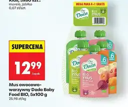 Biedronka Mus owocowo-warzywny Baby Food BIO 5-pak Dada oferta