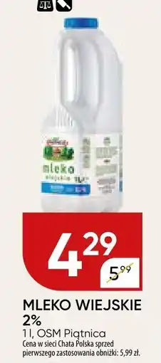 Chata Polska Mleko wiejskie 2% OSM Piątnica oferta