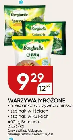 Chata Polska Warzywa mrożone mieszanka warzywna chińska, szpinak w liściach, szpinak w kulkach Bonduelle oferta