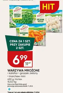 Chata Polska Warzywa mrożone kalafior, groszek zielony, marchew mini Hortex oferta