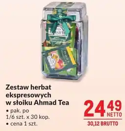 Makro Zestaw herbat ekspresowych w słoiku Ahmad Tea oferta