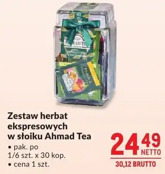Makro Zestaw herbat ekspresowych w słoiku Ahmad Tea oferta