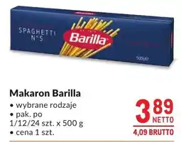 Makro Makaron Barilla spaghetti oferta