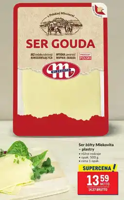 Makro Ser żółty Gouda plastry Mlekovia oferta