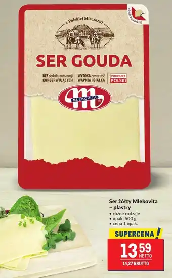 Makro Ser żółty Gouda plastry Mlekovia oferta