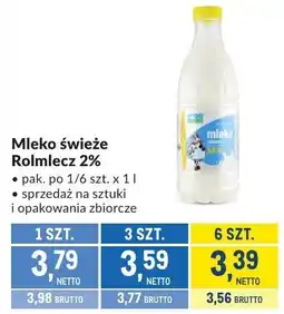 Makro Mleko świeże Rolmlecz 2% oferta
