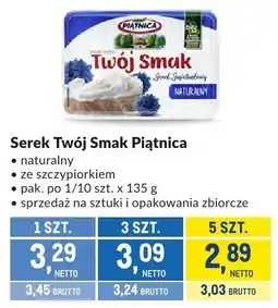 Makro Serek Twój Smak naturalny ze szczypiorkiem Piątnica oferta