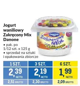 Makro Jogurt waniliowy Zakręcony Mix Danone oferta