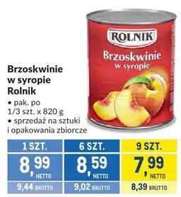 Makro Brzoskwinie w syropie Rolnik oferta
