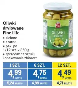 Makro Oliwki drylowane Fine Life zielone/czarne oferta