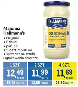 Makro Majonez Hellmann's Original/Babuni oferta