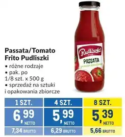 Makro Passata/tomato frito Pudliszki różne rodzaje oferta
