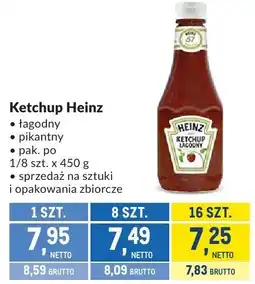 Makro Ketchup Heinz łagodny/pikantny oferta