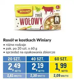Makro Rosół w kostkach Winiary różne rodzaje oferta