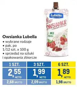 Makro Owsianka Lubella wybrane rodzaje oferta