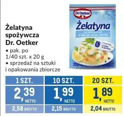 Makro Żelatyna spożywcza Dr. Oetker oferta