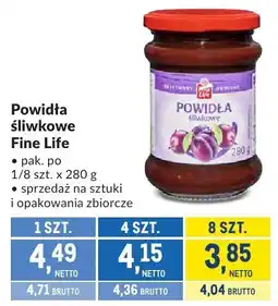 Makro Powidła śliwkowe Fine Life oferta