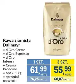 Makro Kawa ziarnista Dallmayr d'Oro Crema/d'Oro Espresso/d'Oro Intensa/Crema Prodomo oferta