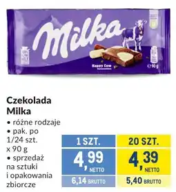Makro Czekolada Milka różne rodzaje oferta