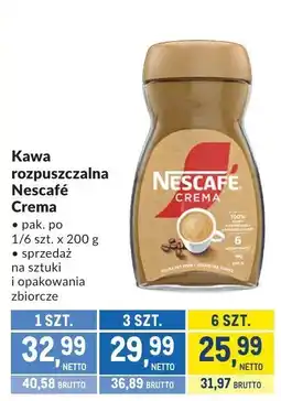 Makro Kawa rozpuszczalna Nescafé Crema oferta