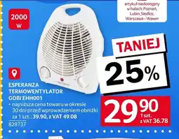 Selgros Termowentylator Esperanza oferta