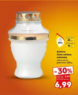 Kaufland Amfora Znicz szklany zalewany oferta