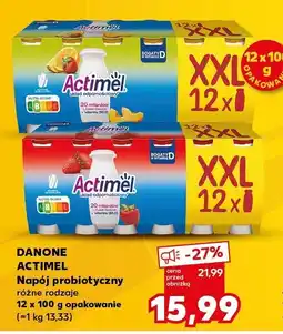 Kaufland Napój probiotyczny Actimel różne rodzaje 12-pak Danone oferta